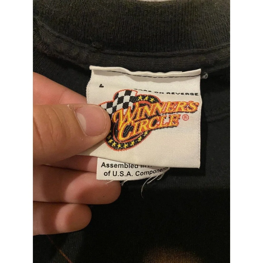 Vintage Winner's Circle Dale Jarrett NASCAR Face The Race T-Shirt Size Large - Picture 3 of 4